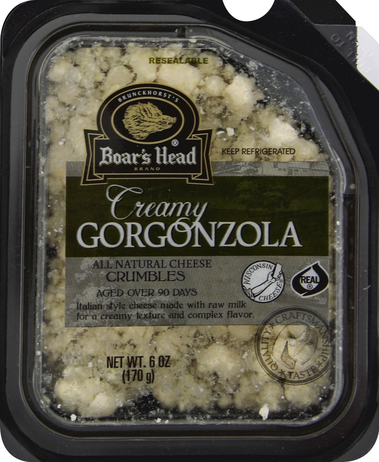 slide 1 of 7, Boar's Head Creamy Gorgonzola Cheese, 1 ct