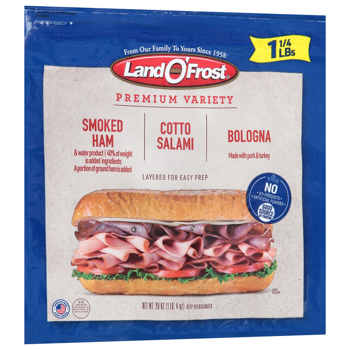 slide 3 of 9, Land O' Frost Land O'Frost Prem Variety Ham, Salami, Bologna 20oz, 20 oz