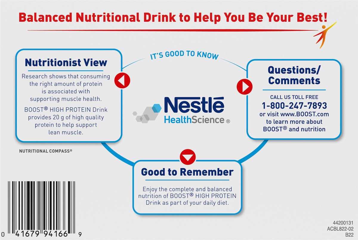slide 4 of 9, Boost High Protein Vanilla Nutritional Drink /, 48 oz
