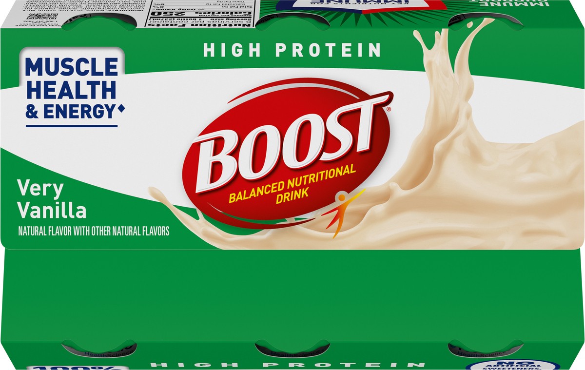 slide 9 of 9, Boost High Protein Vanilla Nutritional Drink /, 48 oz