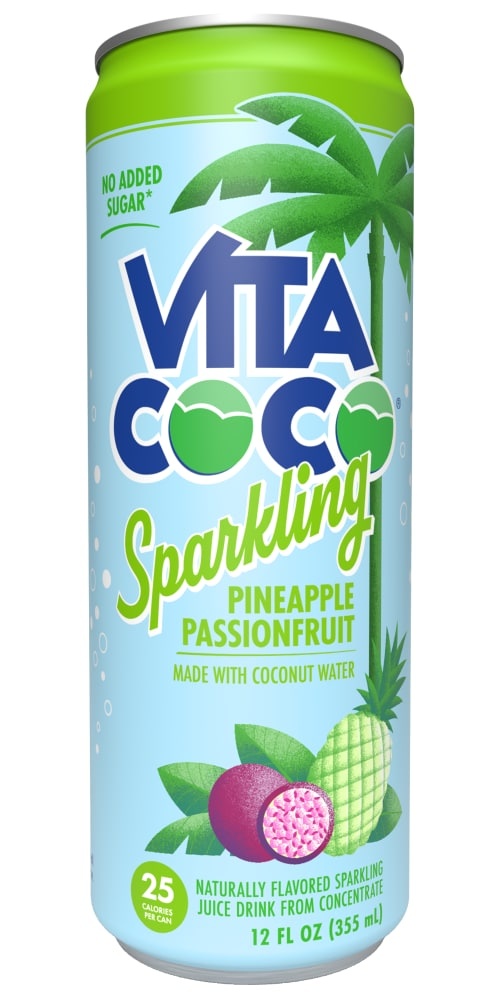 slide 1 of 1, Vita Coco Sparkling Pineapple Passionfruit Coconut Water Sparkling Juice Drink, 12 fl oz