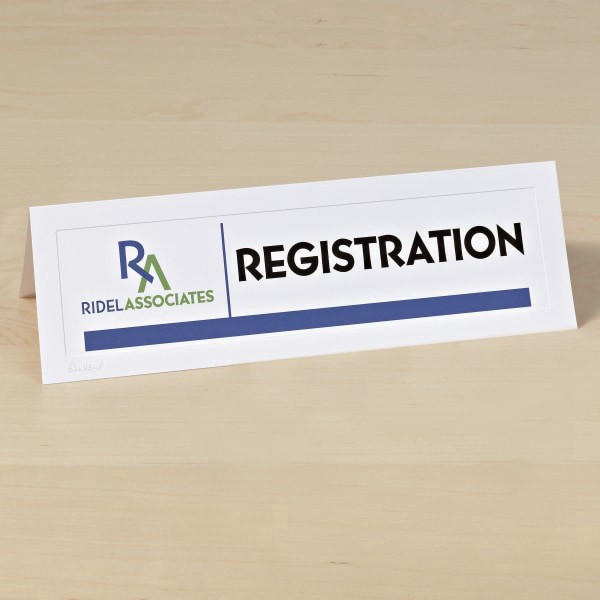 slide 6 of 7, Avery Inkjet/Laser Tent Cards, Embossed, FSC Certified, White, 50 ct; 3 1/2 in x 11 in