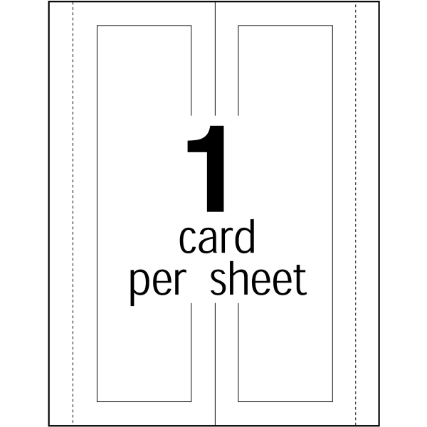 slide 4 of 7, Avery Inkjet/Laser Tent Cards, Embossed, FSC Certified, White, 50 ct; 3 1/2 in x 11 in