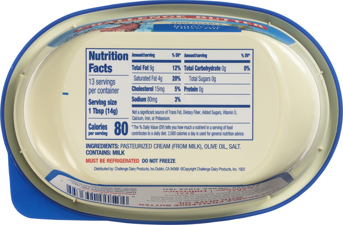 slide 4 of 9, Challenge Spreadable Sea Salted Butter with Olive Oil 6.5 oz, 6.5 oz