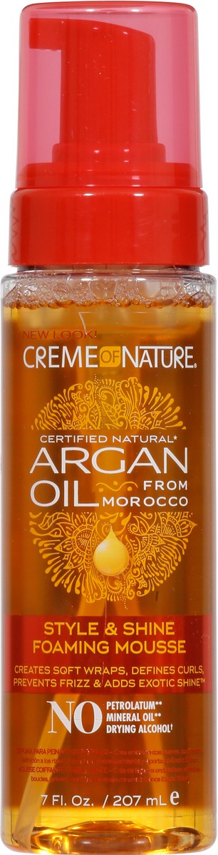 slide 9 of 9, Creme of Nature Argan Oil Style & Shine Foaming Mousse 7 fl oz, 7 fl oz