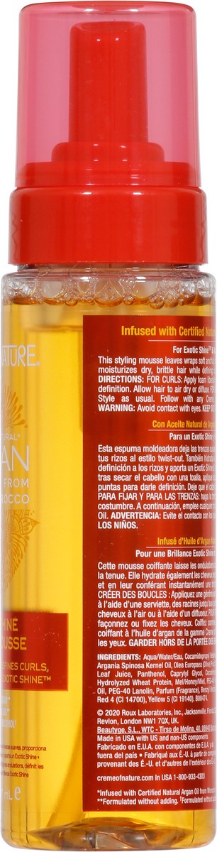 slide 7 of 9, Creme of Nature Argan Oil Style & Shine Foaming Mousse 7 fl oz, 7 fl oz