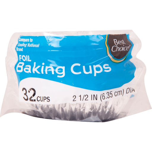 slide 1 of 1, Best Choice Foil Baking Cups, 32 ct