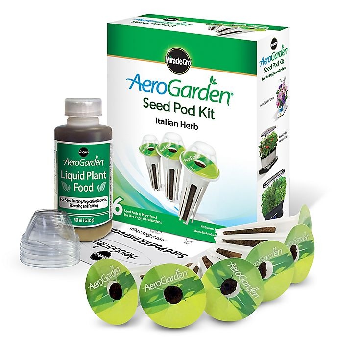 slide 1 of 1, Miracle-Gro AeroGarden Italian Herbs Seeds 6-Pod Kit, 1 ct