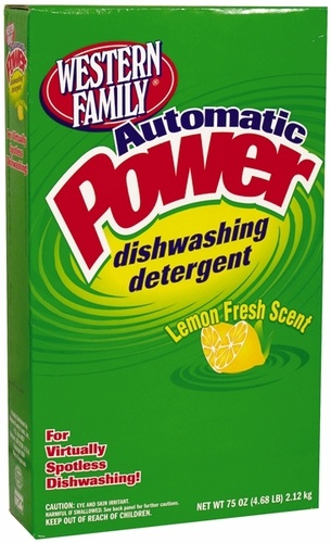 slide 1 of 1, Western Family Auto Dish Lemon Powder, 75 oz