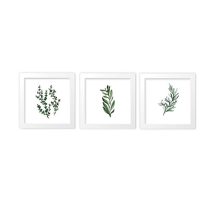 slide 1 of 5, goumikids Botanical Framed Wall Art Set - White, 3 ct