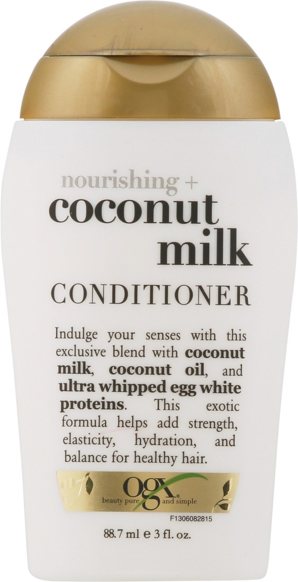 slide 6 of 9, OGX Nourishing Coconut Milk Conditioner - Travel Size - 3 fl oz, 3 fl oz