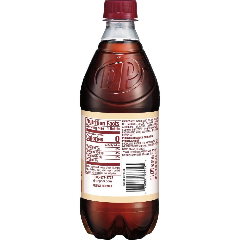 slide 3 of 4, Dr Pepper Diet Cream Soda Bottle - 20 oz, 20 oz