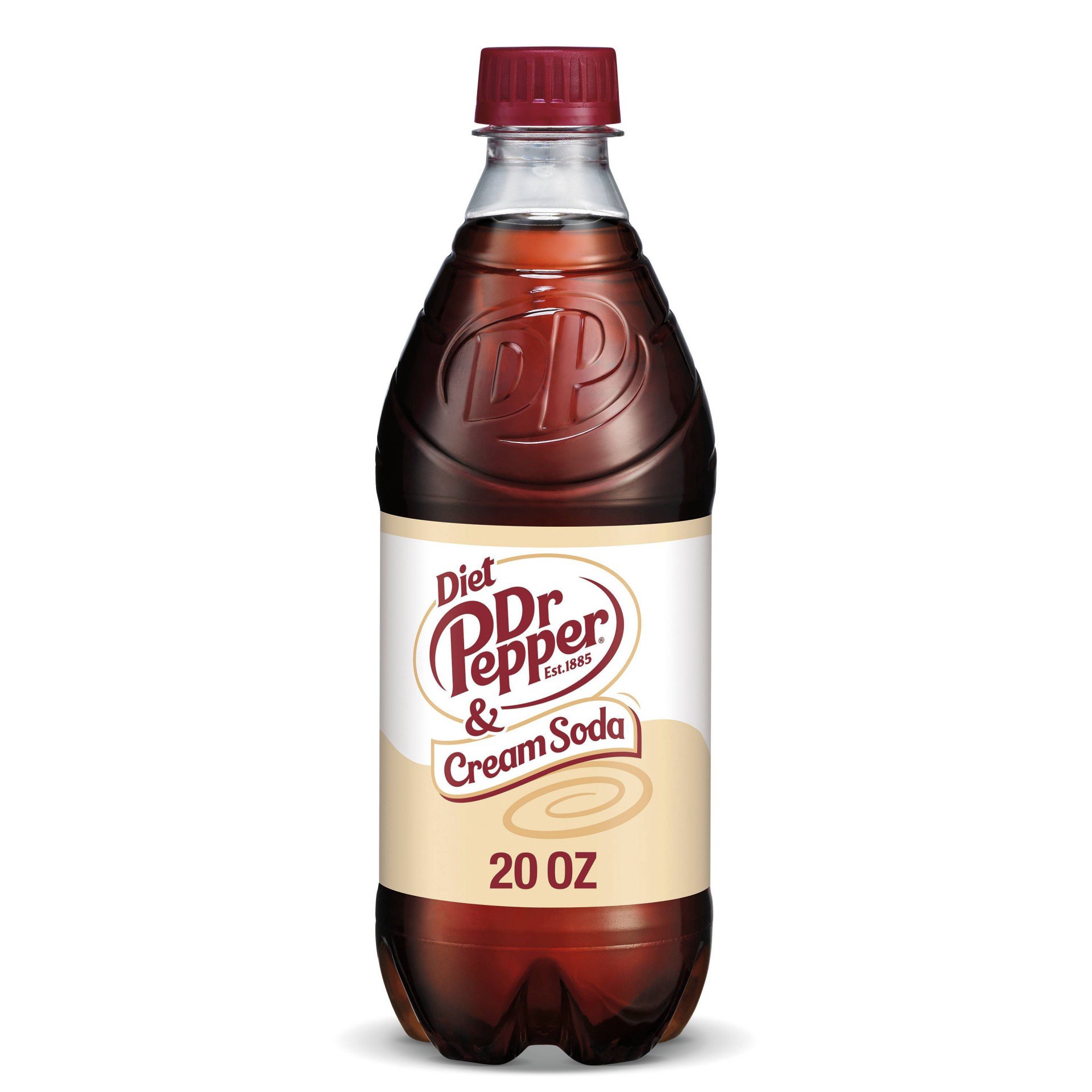 slide 1 of 4, Dr Pepper Diet Cream Soda Bottle - 20 oz, 20 oz