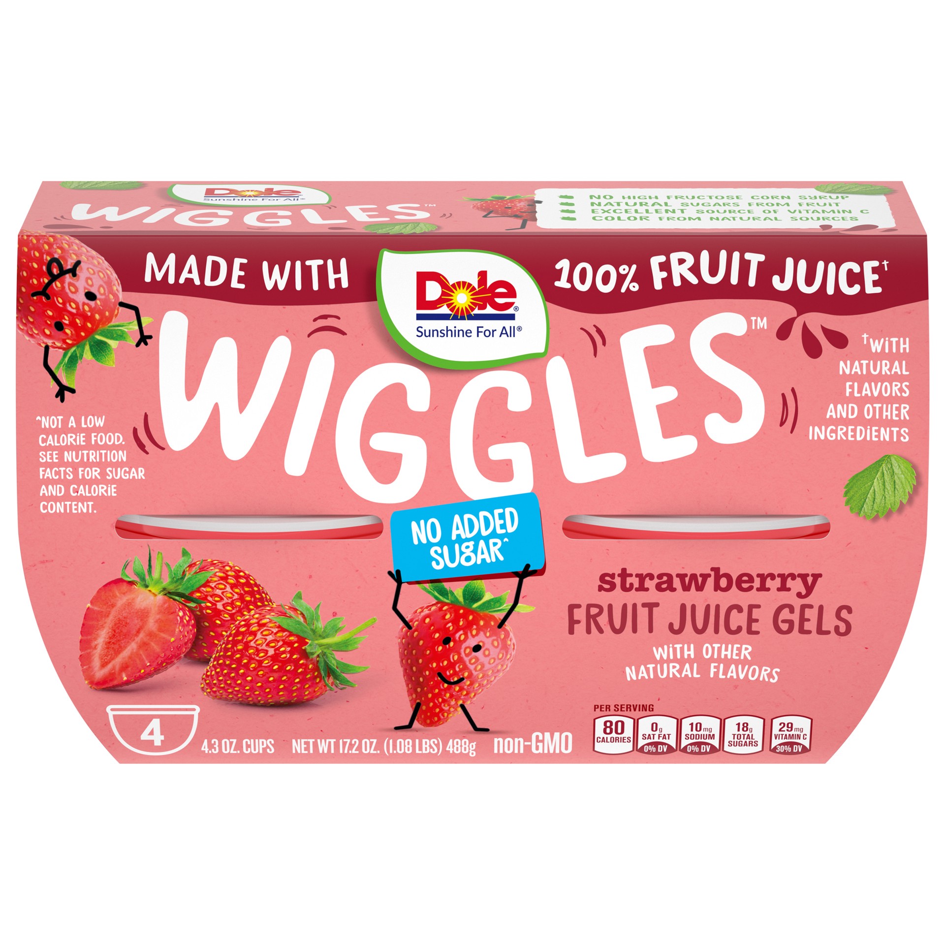 Dole Wiggles Strawberry Fruit Juice Gels 17.2 oz Shipt