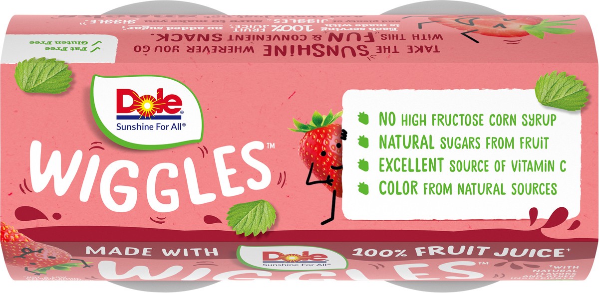 slide 6 of 9, Dole Wiggles Strawberry Fruit Juice Gel, 4 ct; 4.3 oz