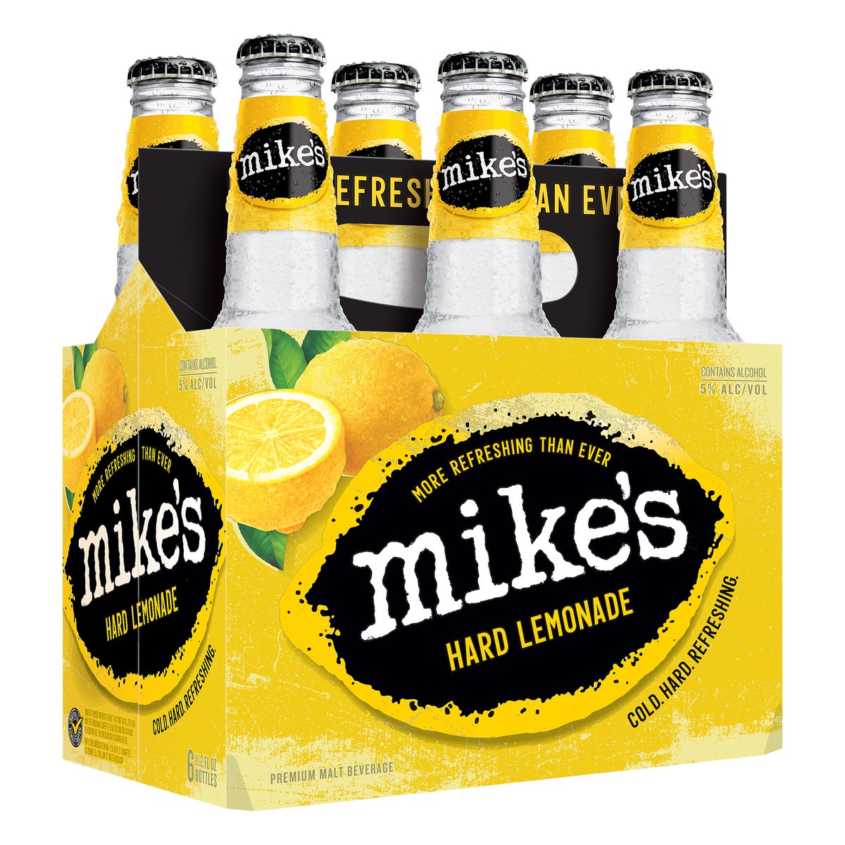 slide 2 of 5, Mike's Premium Malt Beverage Hard Lemonade Beer 6 ea, 6 ct; 12 fl oz