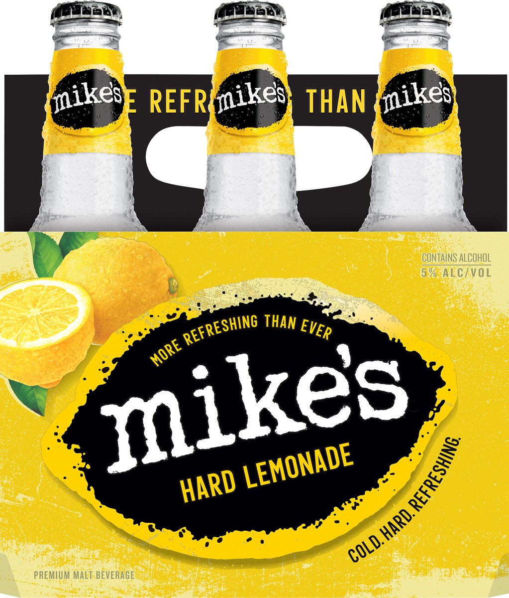slide 4 of 5, Mike's Premium Malt Beverage Hard Lemonade Beer 6 ea, 6 ct; 12 fl oz