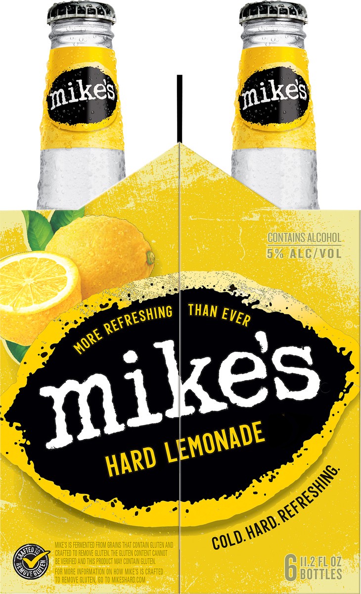 slide 5 of 5, Mike's Premium Malt Beverage Hard Lemonade Beer 6 ea, 6 ct; 12 fl oz