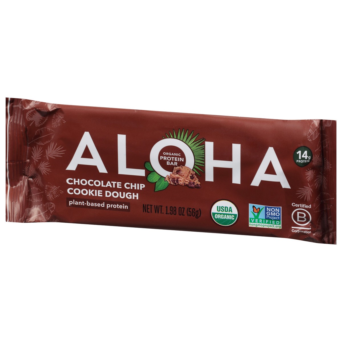 slide 9 of 9, Aloha Organic Chocolate Chip Cookie Dough Protein Bars 1.98 oz, 1.9 oz