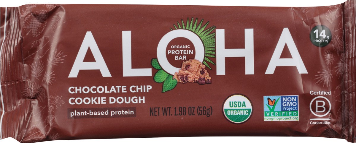 slide 7 of 9, Aloha Organic Chocolate Chip Cookie Dough Protein Bars 1.98 oz, 1.9 oz