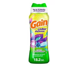 Gain Odor Defense In-Wash Scent Booster Beads, Super Fresh Blast, 18.2 Oz.