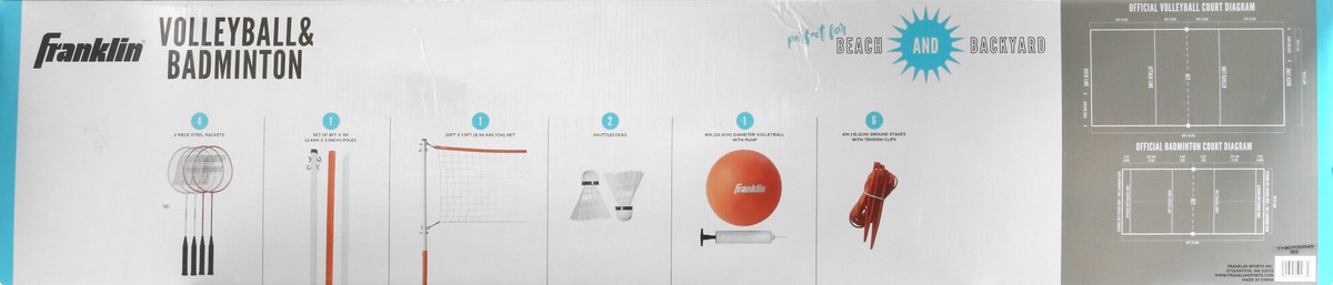 slide 5 of 9, Franklin Sports Volleyball and Badminton Set - Each, 1 ct