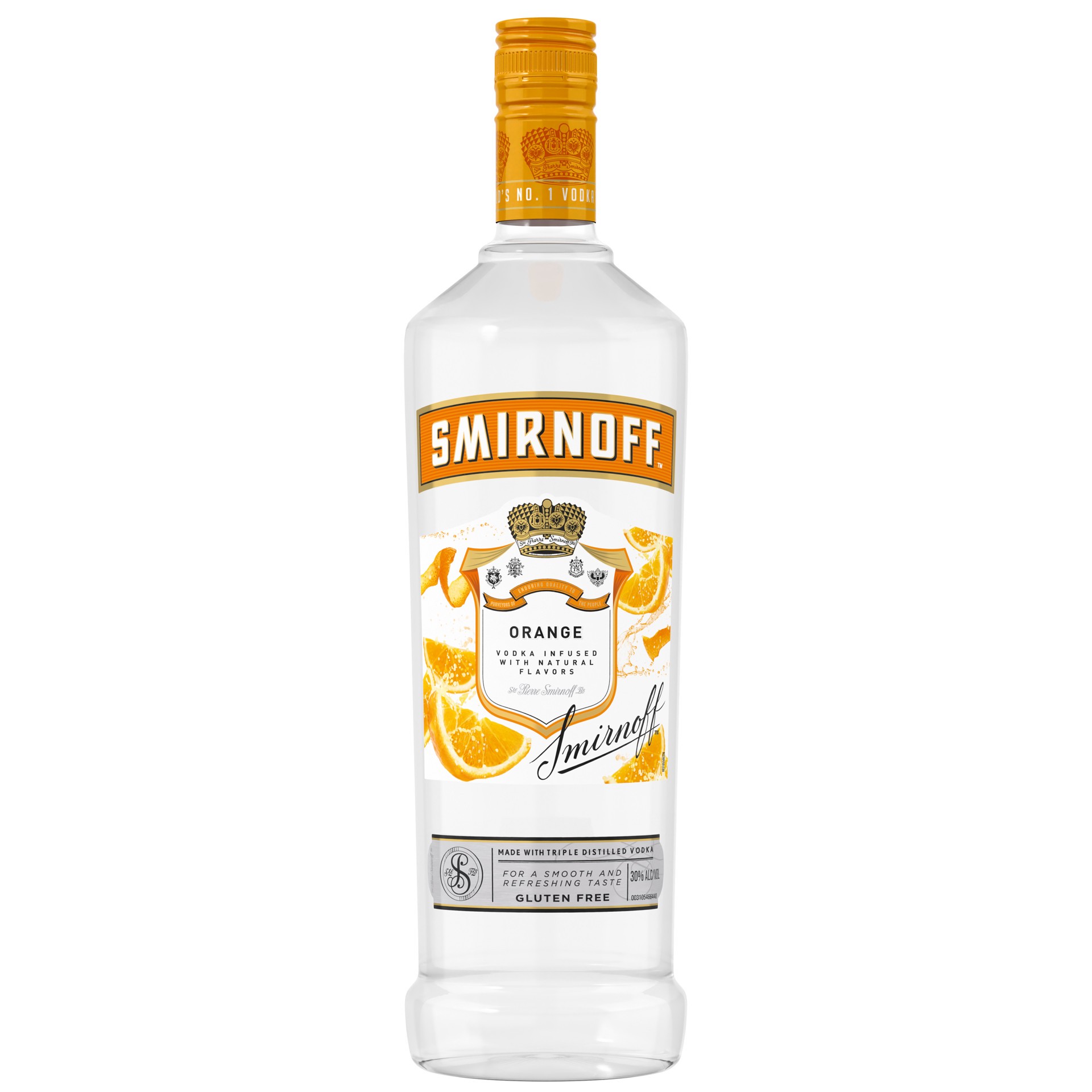 slide 1 of 4, Smirnoff Orange (Vodka Infused With Natural Flavors), 1 L, 1 liter