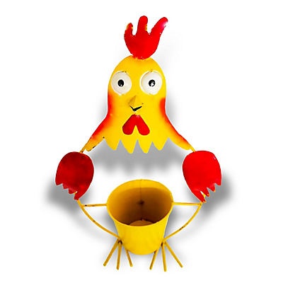 slide 1 of 1, Creative Decor Sourcing Metal Chicken Pot Holder, 32 in