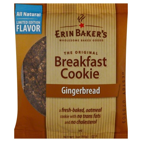 slide 1 of 1, Erin Baker's The Original Gingerbread Breakfast Cookie, 3 oz