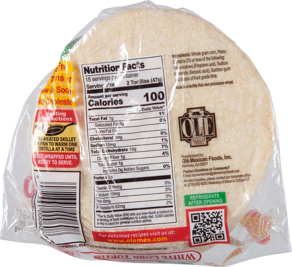 slide 3 of 9, La Banderita White Corn Tortilla, 30 ct