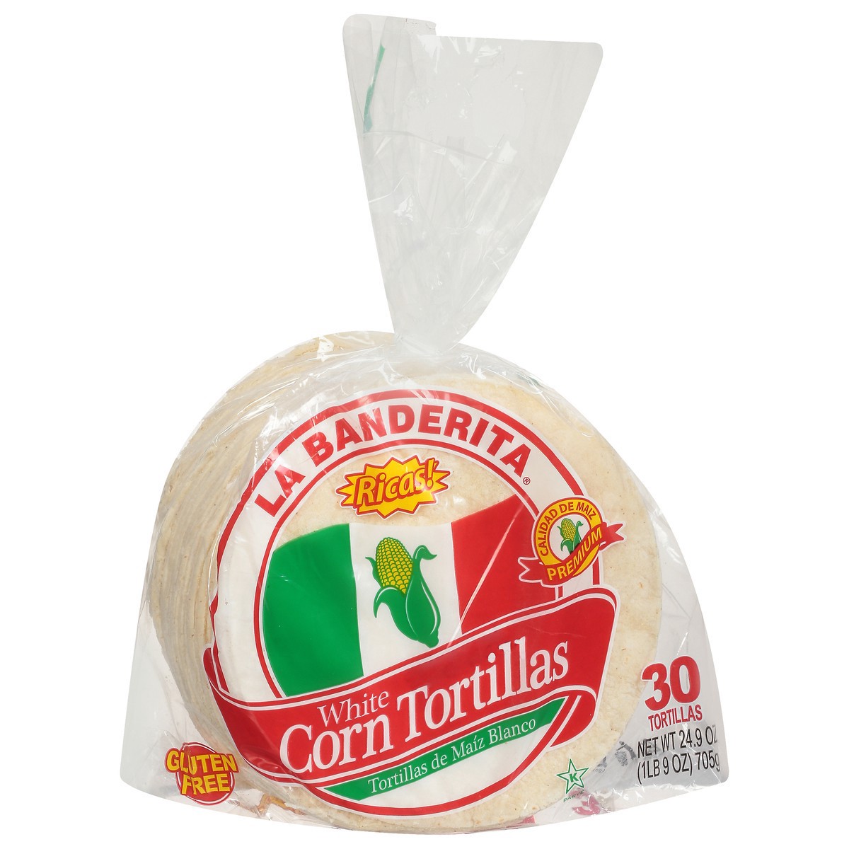 slide 6 of 9, La Banderita White Corn Tortilla, 30 ct