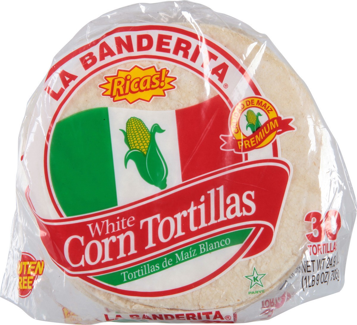 slide 9 of 9, La Banderita White Corn Tortilla, 30 ct