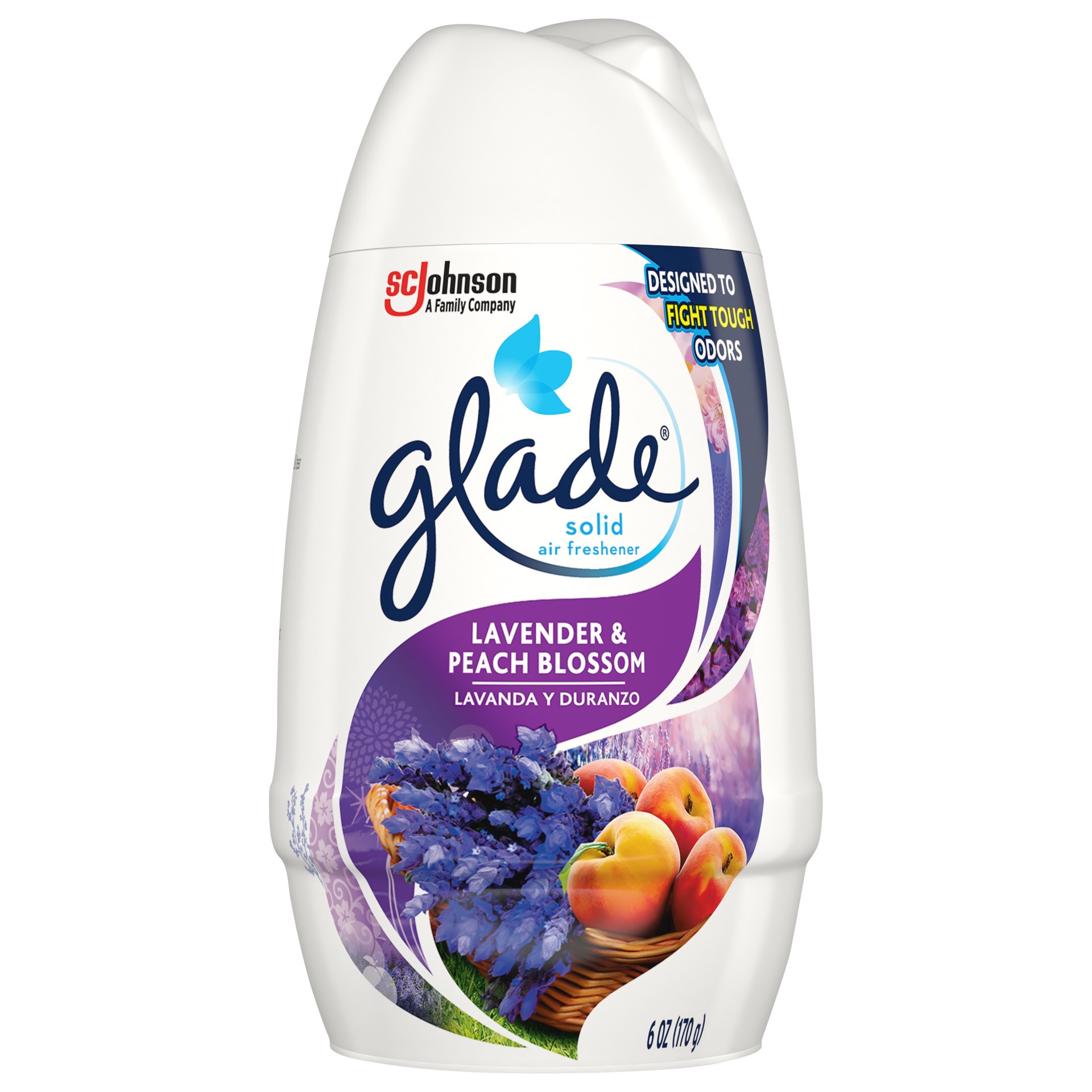 slide 1 of 4, Glade Solid Lavender And Peach, 6 oz