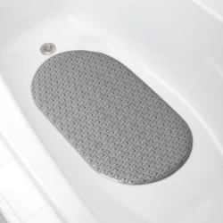 Zenna Home Eco-Smart Tri-Weave Premium Bath Mat, Gray