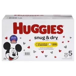 Huggies Snug & Dry Diapers 132 ct