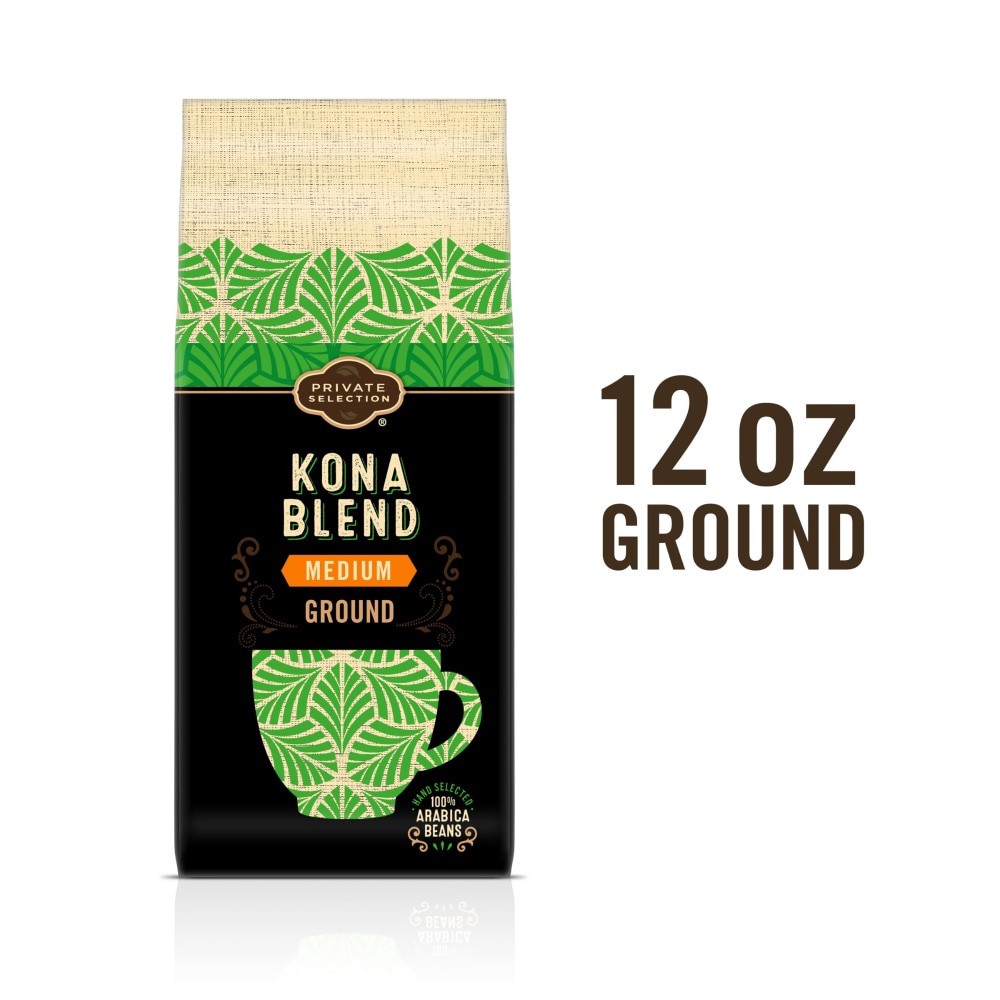 slide 5 of 6, Private Selection Kona Blend Medium Roast Ground Coffee - 12 oz, 12 oz