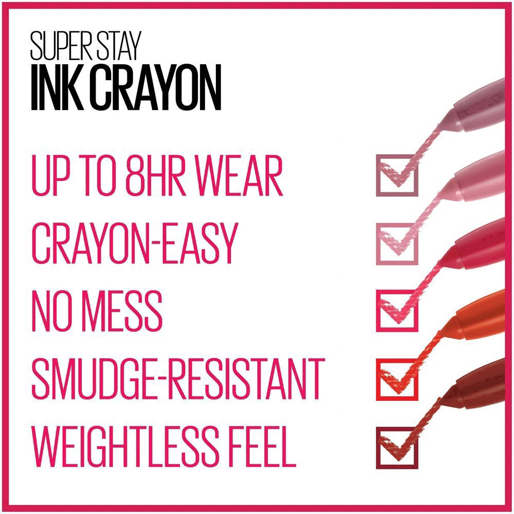 slide 16 of 59, Maybelline Ink Crayon Lipstick - Live On The Edge - 0.04oz, 04 oz