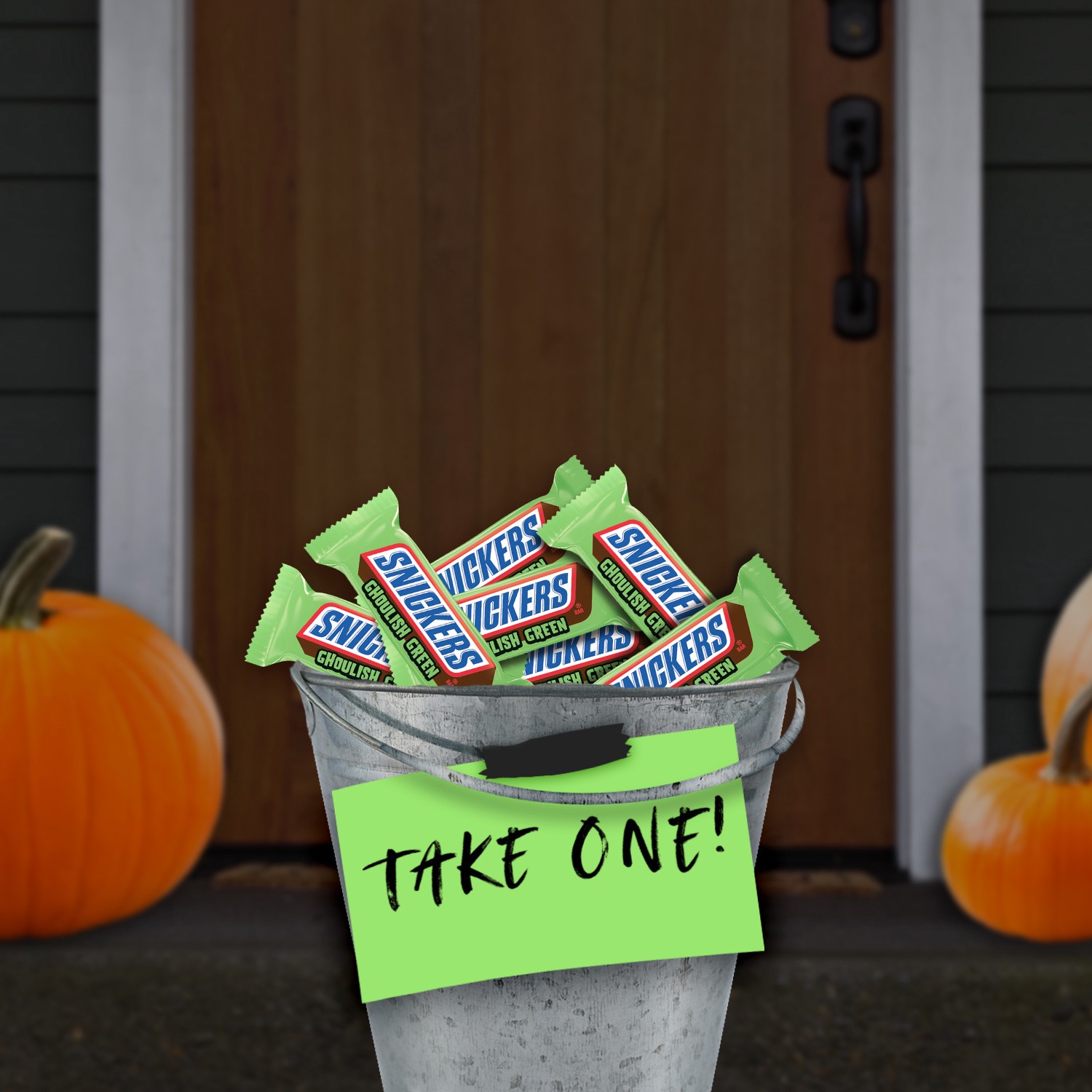 slide 4 of 8, SNICKERS Ghoulish Green Fun Size Chocolate Halloween Candy Bars, 9.69 oz Bag, 9.69 oz