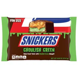 SNICKERS Ghoulish Green Milk Chocolate Halloween Candy Bars, 9.69 Oz Bag