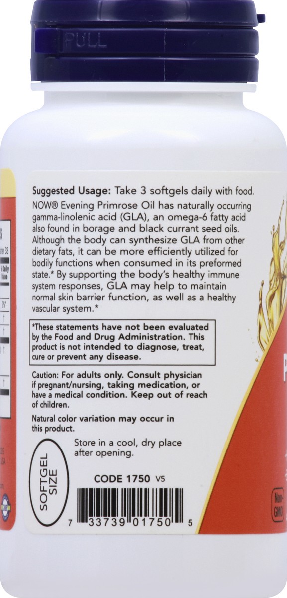 slide 7 of 7, NOW Evening Primrose Oil 500 mg -100 Softgels, 100 ct
