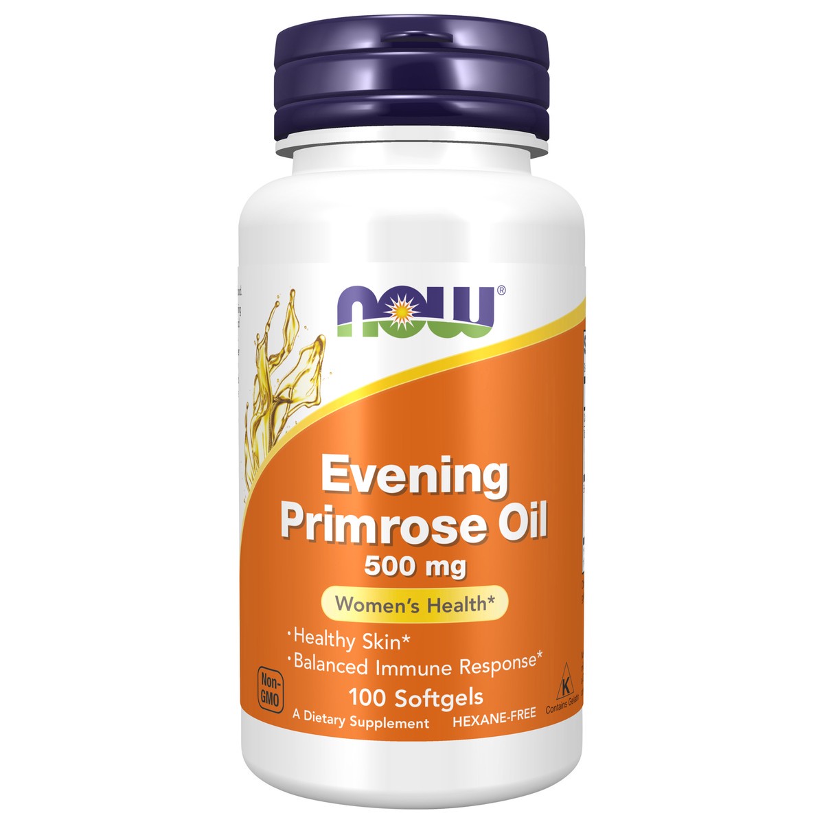 slide 1 of 7, NOW Evening Primrose Oil 500 mg -100 Softgels, 100 ct