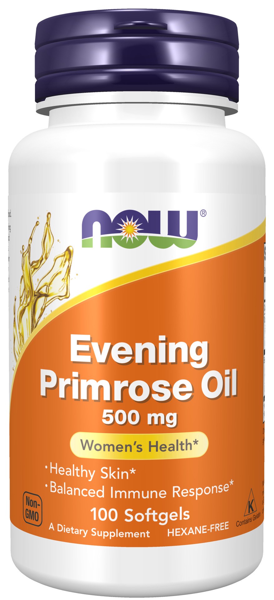 slide 1 of 7, NOW Evening Primrose Oil 500 mg -100 Softgels, 100 ct