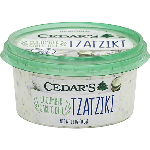 slide 2 of 3, Cedar's Mediterranean Food Cucumber & Garlic Tzatziki, 12 oz
