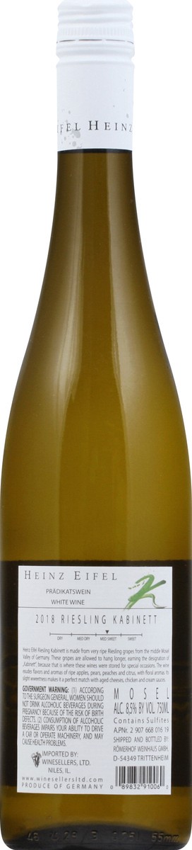 slide 5 of 9, Heinz Eifel Mosel 2018 Riesling Kabinett 750 ml, 750 ml