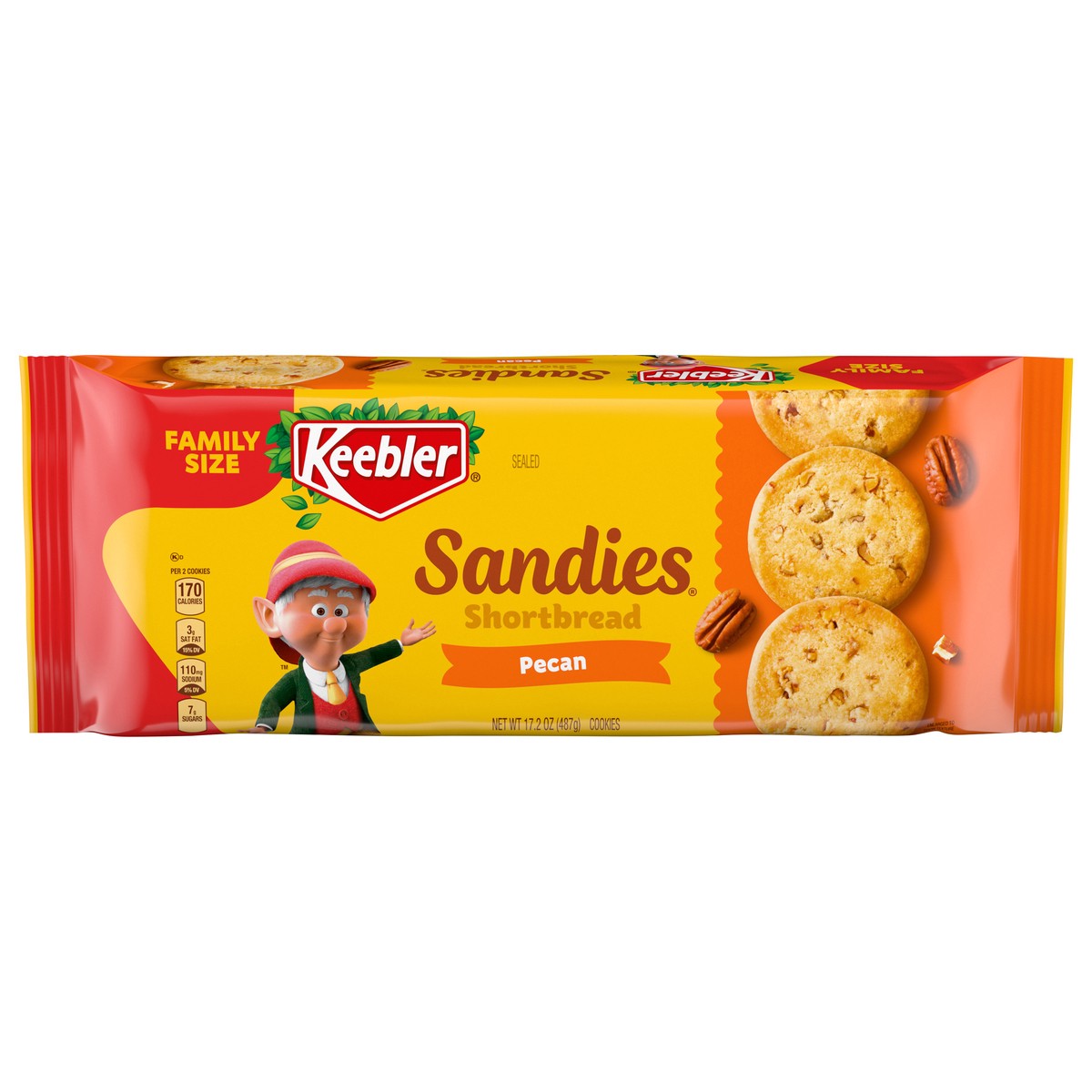 slide 1 of 9, Keebler Sandies Shortbread Pecan Cookies 17.2 oz, 17.2 oz