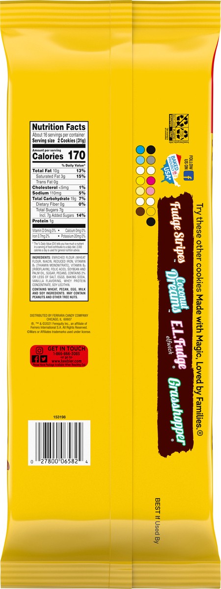 slide 8 of 9, Keebler Brands 06582 153198 Sandies Pecan Cookies 17.2oz Overwrap Everyday 17.2oz No PMT, 17.2 oz