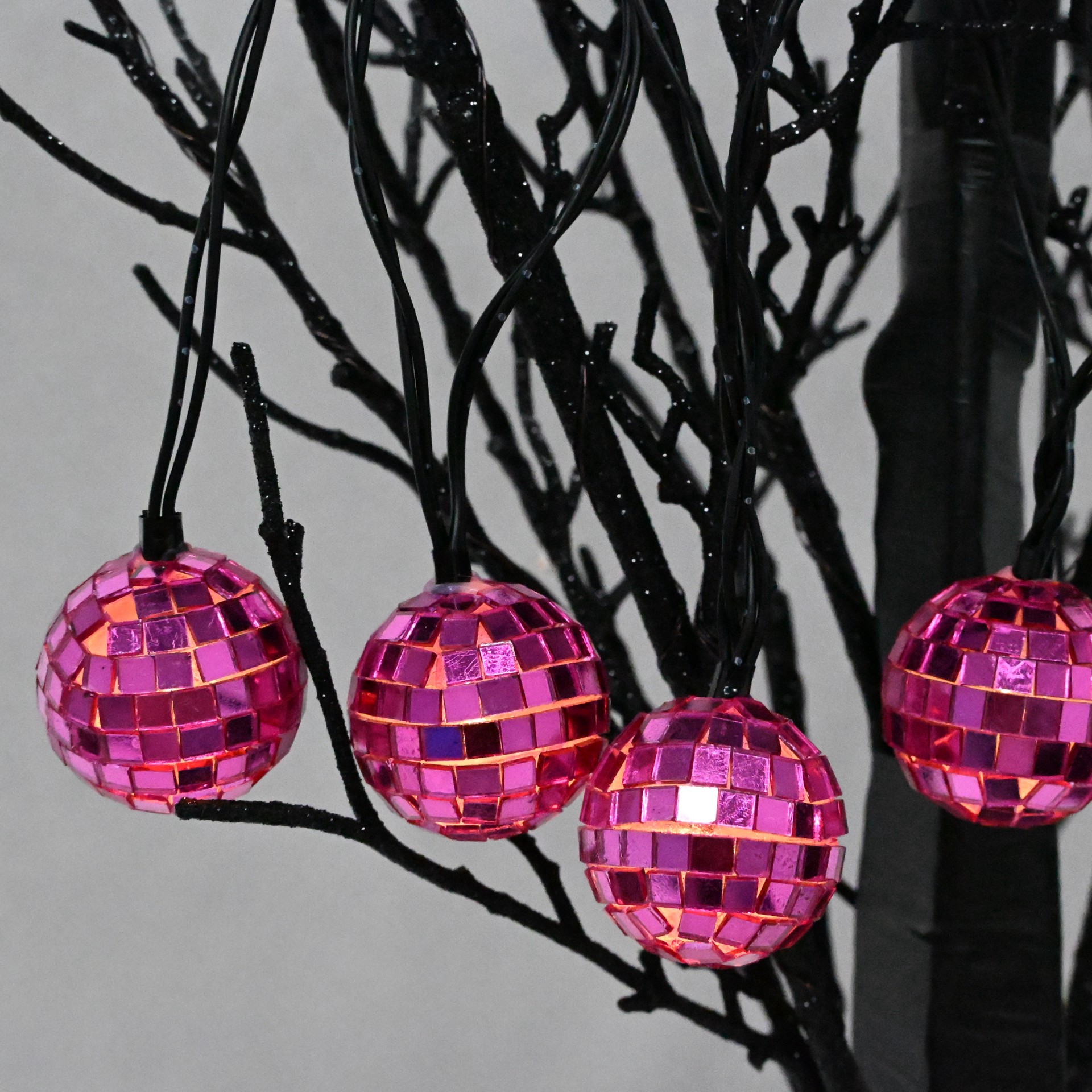 slide 3 of 4, 10ct. Warm White Led Pink Disco Ball Icon String Lights By Ashland, 10 ct