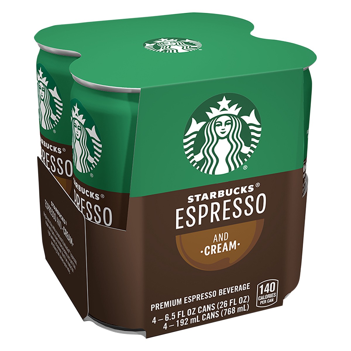slide 2 of 8, Starbucks Espresso Premium Beverage Espresso & Cream 6.5 Fl Oz 4 Count Cans, 26 oz