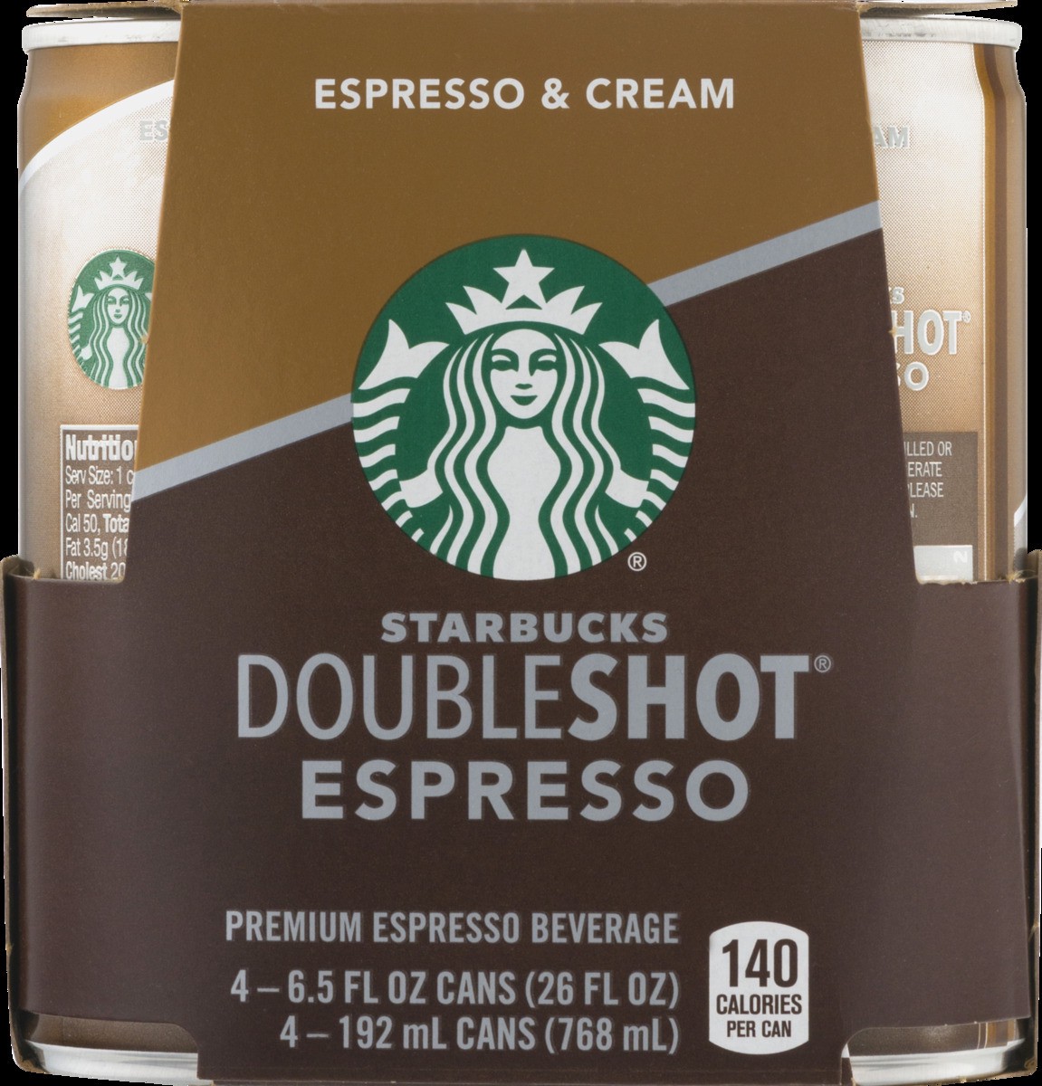 slide 5 of 8, Starbucks Espresso Premium Beverage Espresso & Cream 6.5 Fl Oz 4 Count Cans, 26 oz