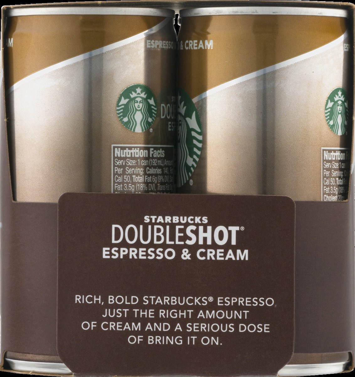 slide 7 of 8, Starbucks Espresso Premium Beverage Espresso & Cream 6.5 Fl Oz 4 Count Cans, 26 oz